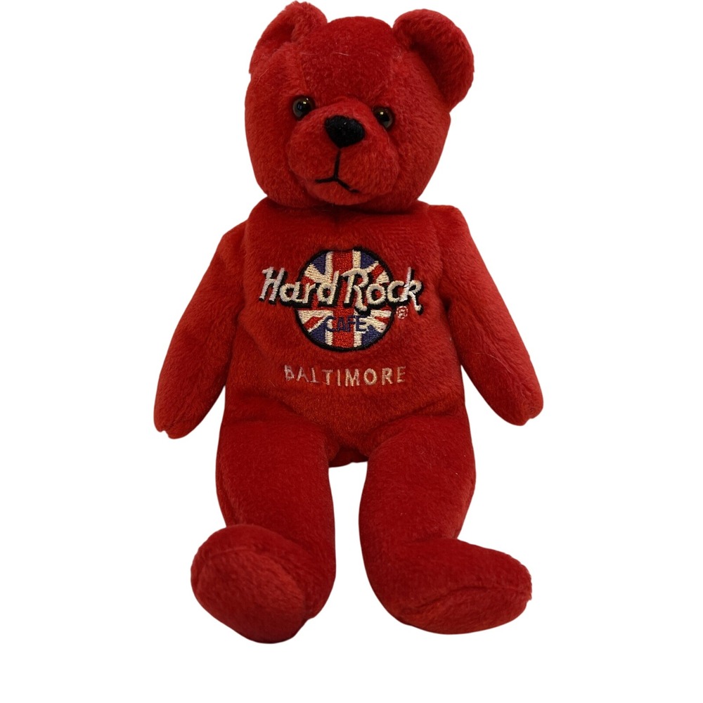 Hard Rock Cafe Baltimore Rita Beara Red Plush‎ Teddy Bear 2000